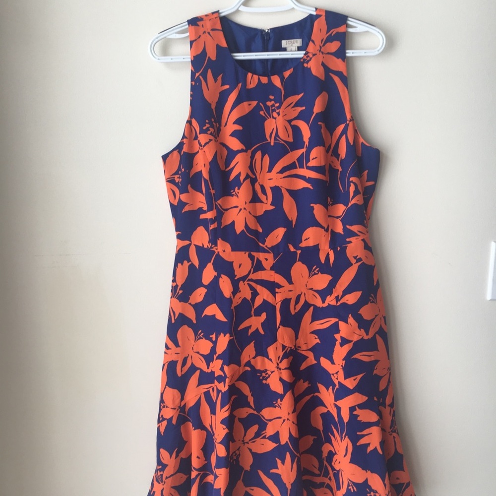 J. Crew Structured Print Dress